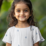 DOUBLE GAUZE EMBROIDERY VLINDERS WIT (thumbnail) #7