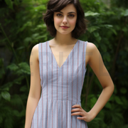 BAUMWOLLE JACQUARD HERZEN HELLBLAU (thumbnail) #7