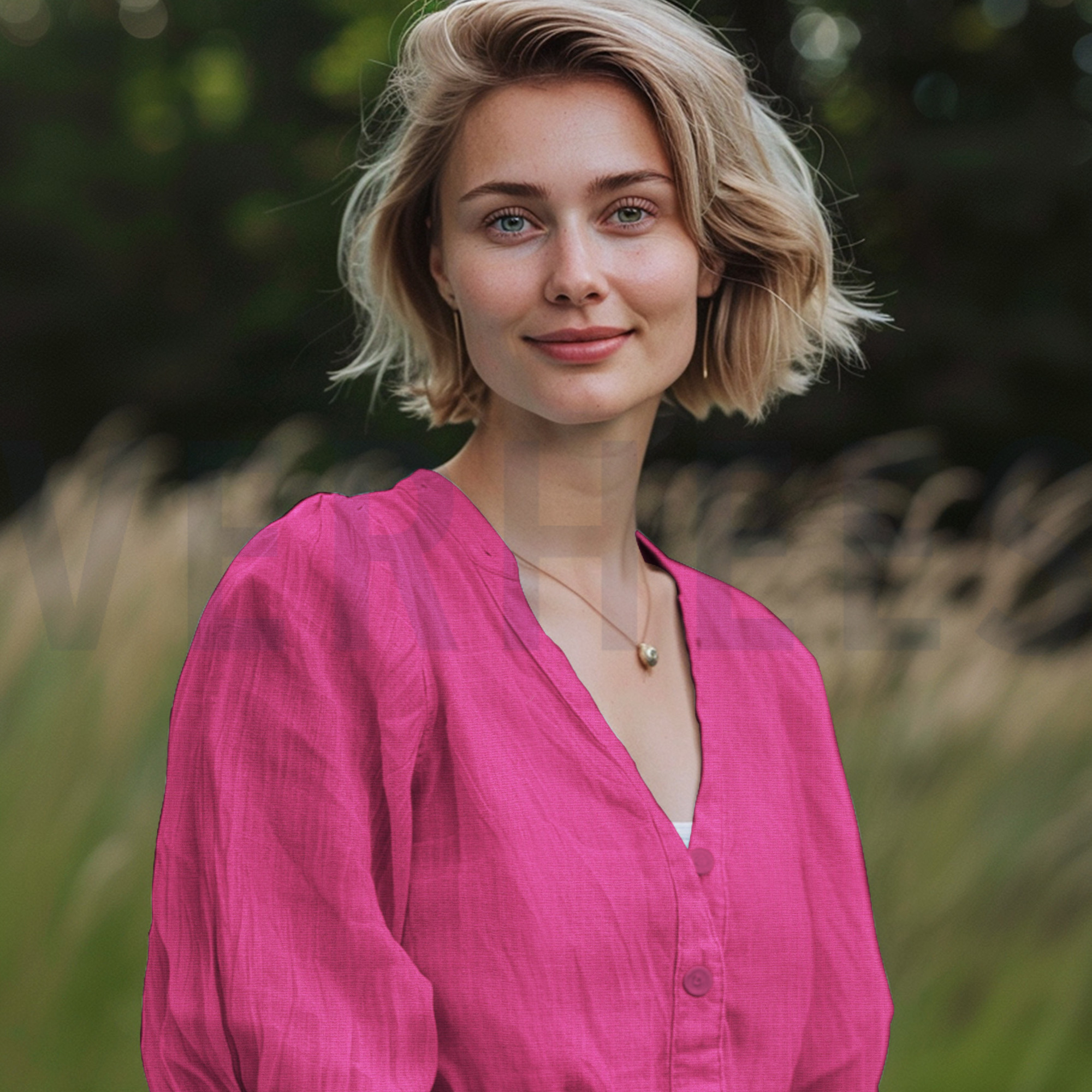 KATOEN JACQUARD SEERSUCKER FUCHSIA (high resolution) #7