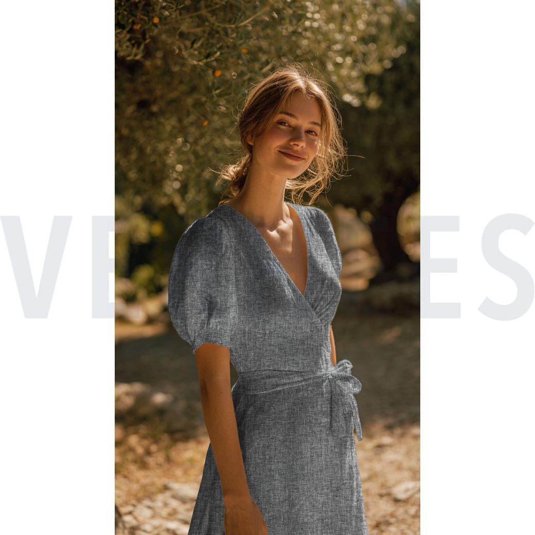 LINNEN LOOK MARINEBLAUW GEMÊLEERD #7