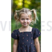 DOUBLE GAZE DE COTON BRODERIE FLEURS NATUREL (thumbnail) #7