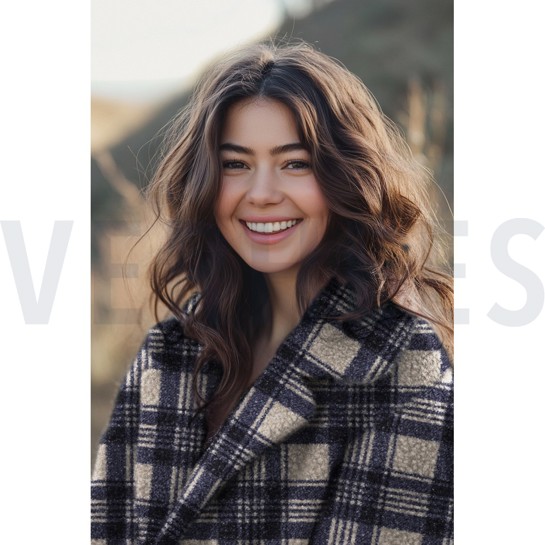 BOUCLÉ CHECKS NAVY #7