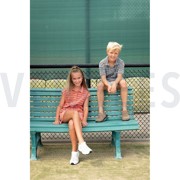 BAUMWOLLE FROTTEE GARNGEFÄRBT STREIFEN BLAU/BRAUN (thumbnail) #7