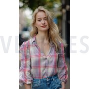 DOUBLE GAUZE YARN DYED CHECKS GREEN (thumbnail) #7