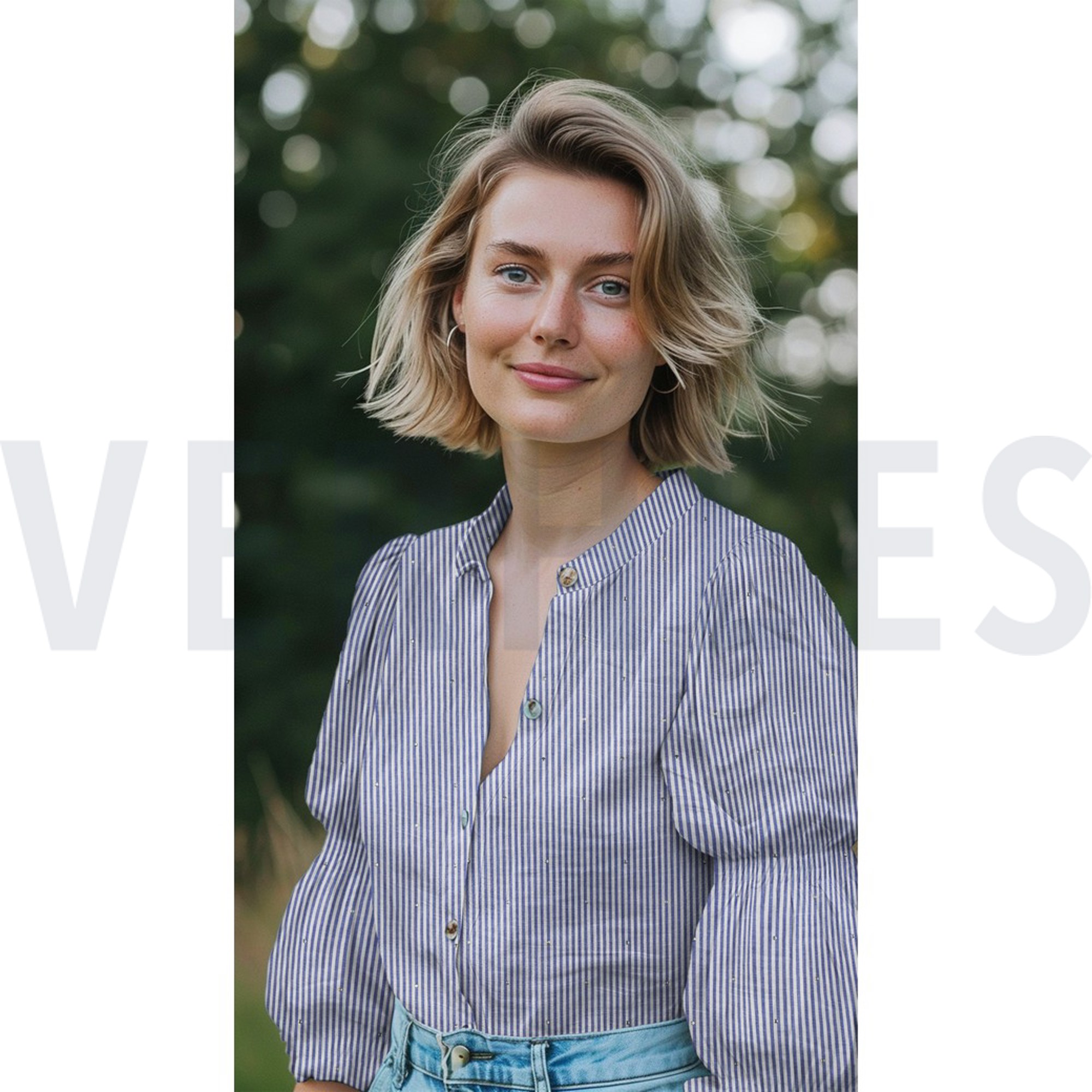 BAUMWOLLE GARNGEFÄRBT STREIFEN MIT NIETEN BLAU (high resolution) #7