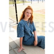 DENIM JACQUARD FLOWERS INDIGO (thumbnail) #7