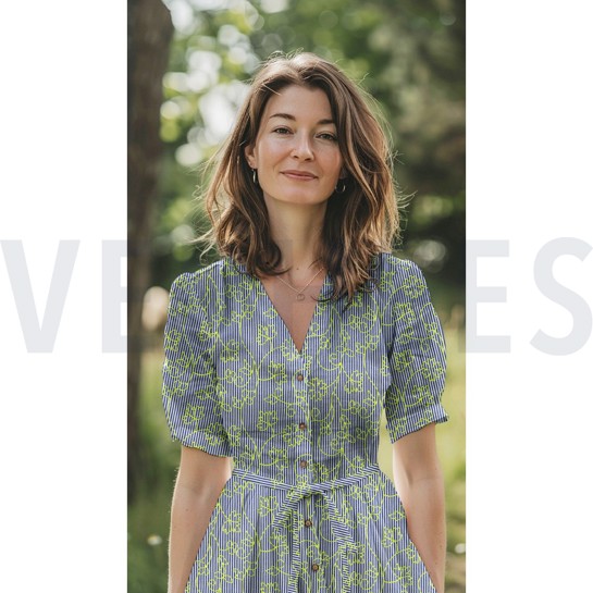 COTTON STRIPES NEON EMBROIDERY GREEN NEON #7