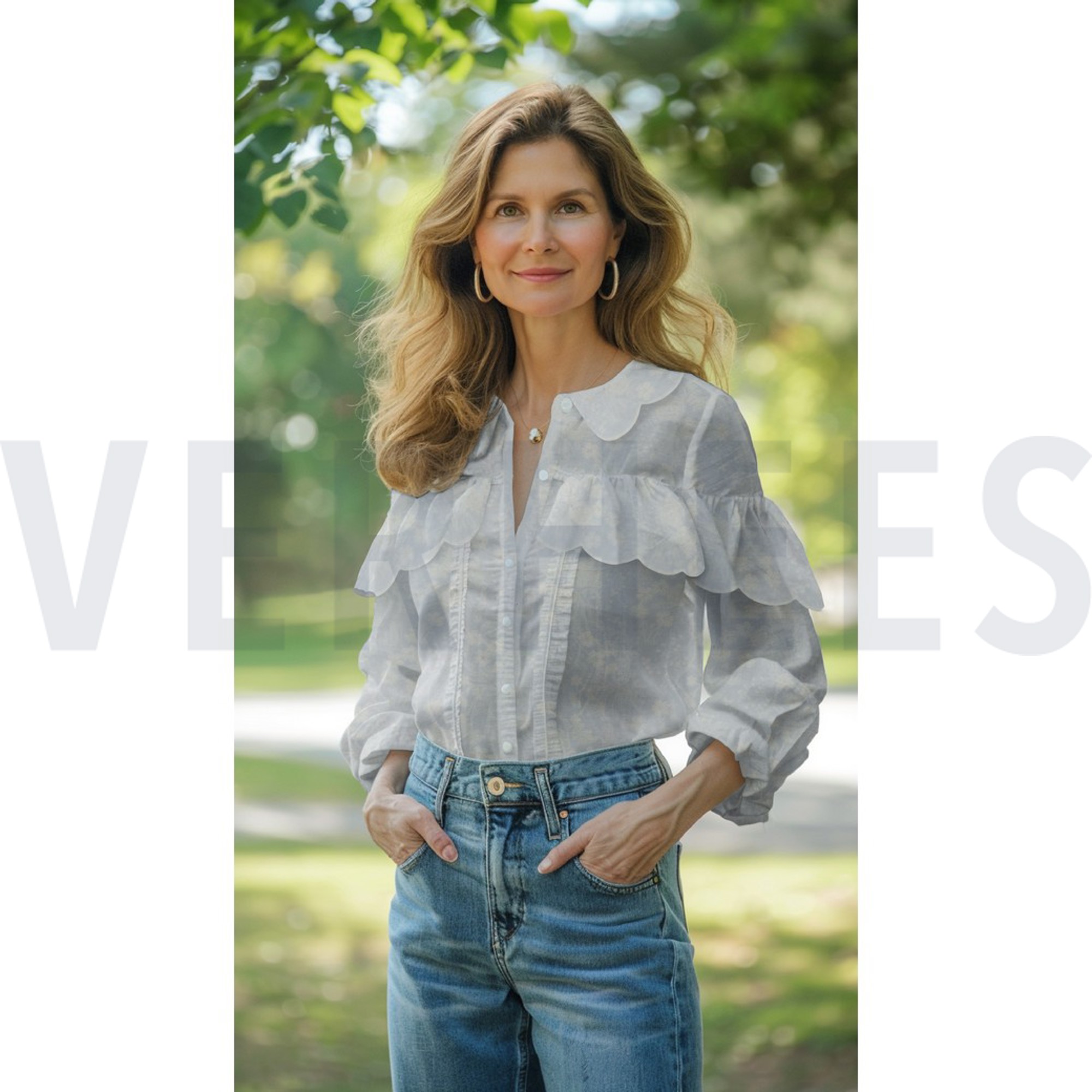 COTON VOILE BRODERIE FLEURS DEUX CÔTÉS BORDURE FESTONNÉE BLANC (high resolution) #7