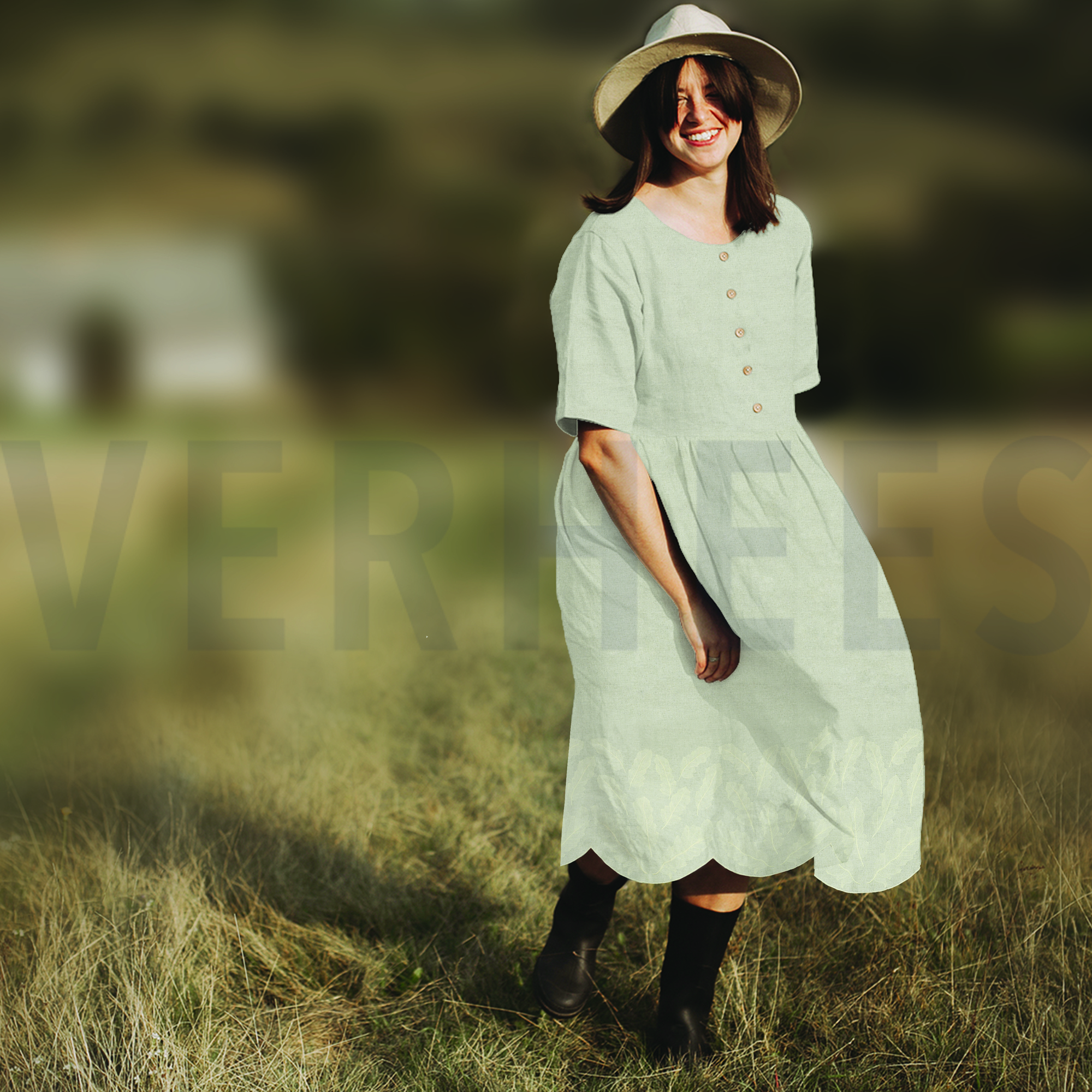 LIN VISCOSE BORDURE UN CÔTÉ NATUREL (high resolution) #7