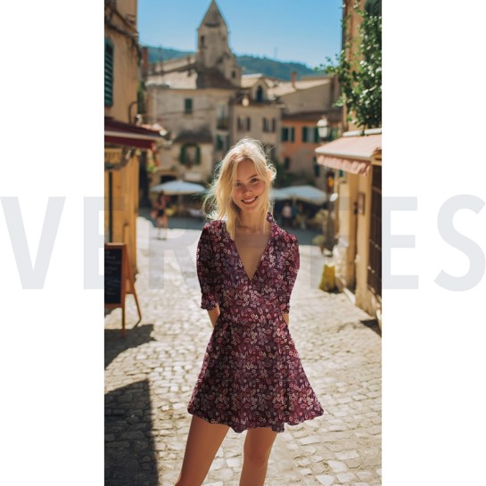 HANDCRAFTED BATIK VISCOSE CERISE #7