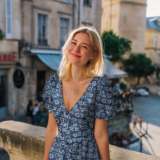 HANDCRAFTED BATIK COTTON NAVY #7