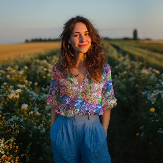 HANDGEMAAKTE BATIK KATOEN MULTI #7