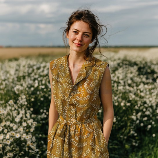 HANDCRAFTED BATIK COTTON GREEN #7