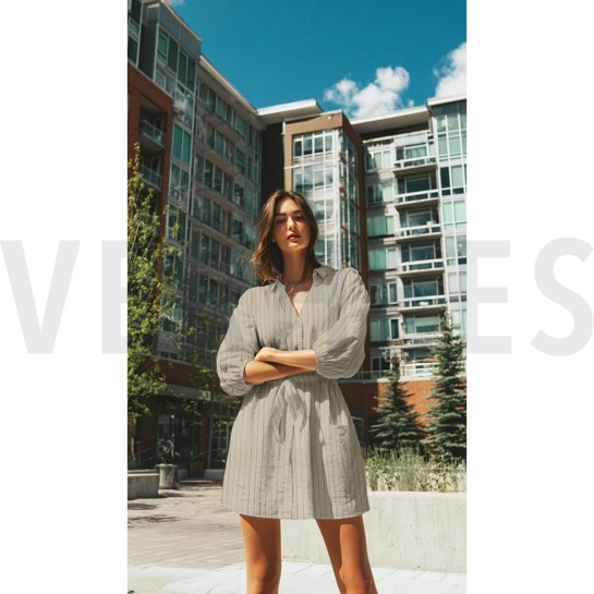 LINEN VISCOSE LUREX STRIPES ECRU #7