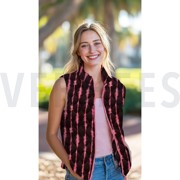 STEPPED VELVET DIGITAL STRIPES CERISE (thumbnail) #7