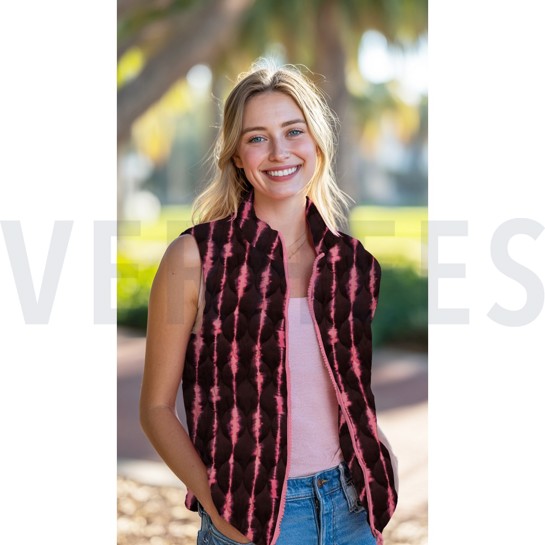 STEPPED VELVET DIGITAL STRIPES CERISE #7