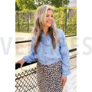 COTTON STRIPES SEQUINS FLOWERS BLUE (thumbnail) #7