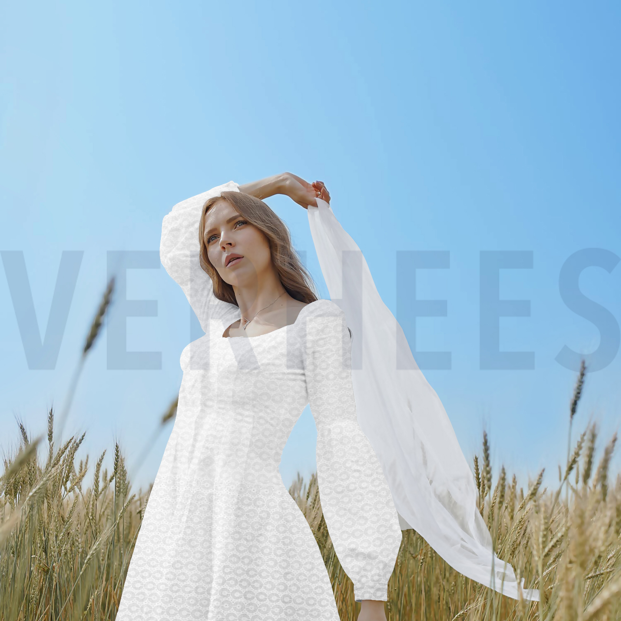 KATOEN EMBROIDERY TWEE-ZIJDIGE GOLFRAND WIT (high resolution) #7