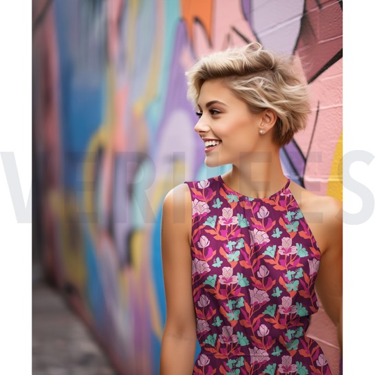 LENZING™ ECOVERO™ AMIRA FLORAL NERIDA HANSEN DARK GREEN #7