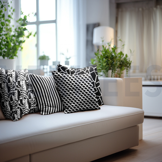 CANVAS ABSTRAKT SCHWARZ & WEISS #7