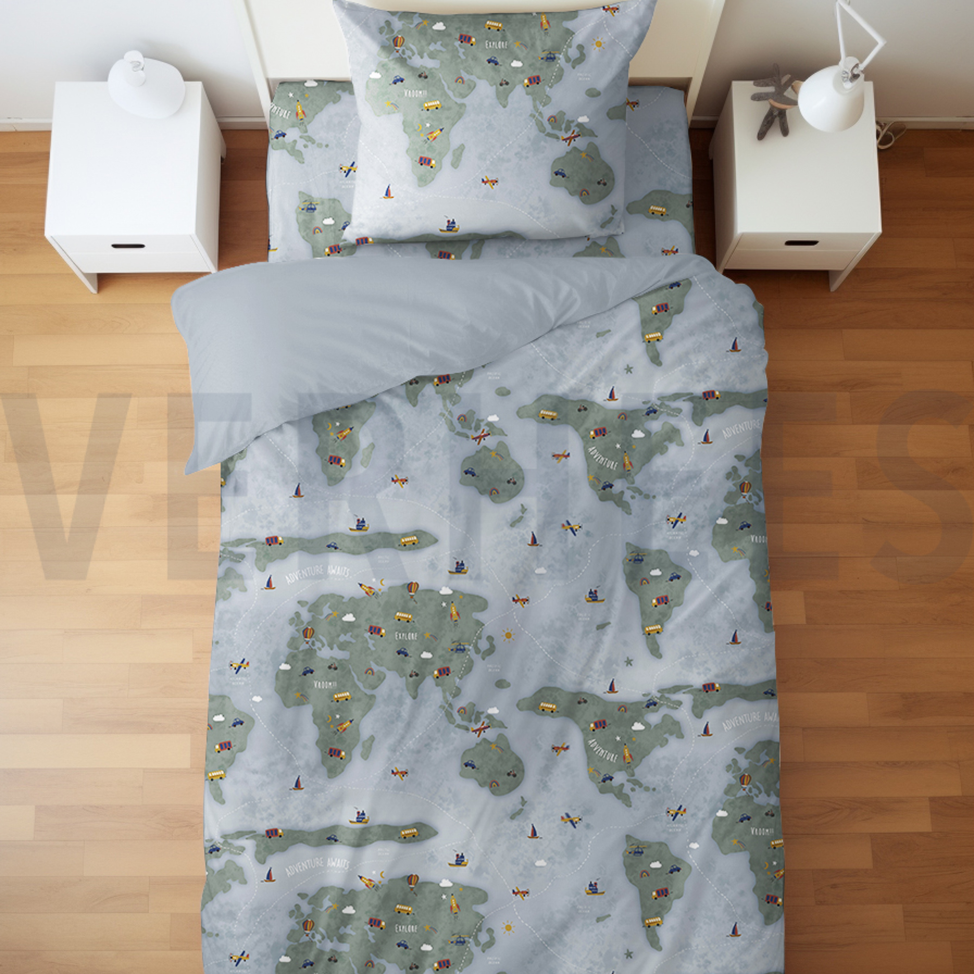 KATOENEN POPLIN DIGITAAL AVONTURENKAART LICHTBLAUW (high resolution) #7