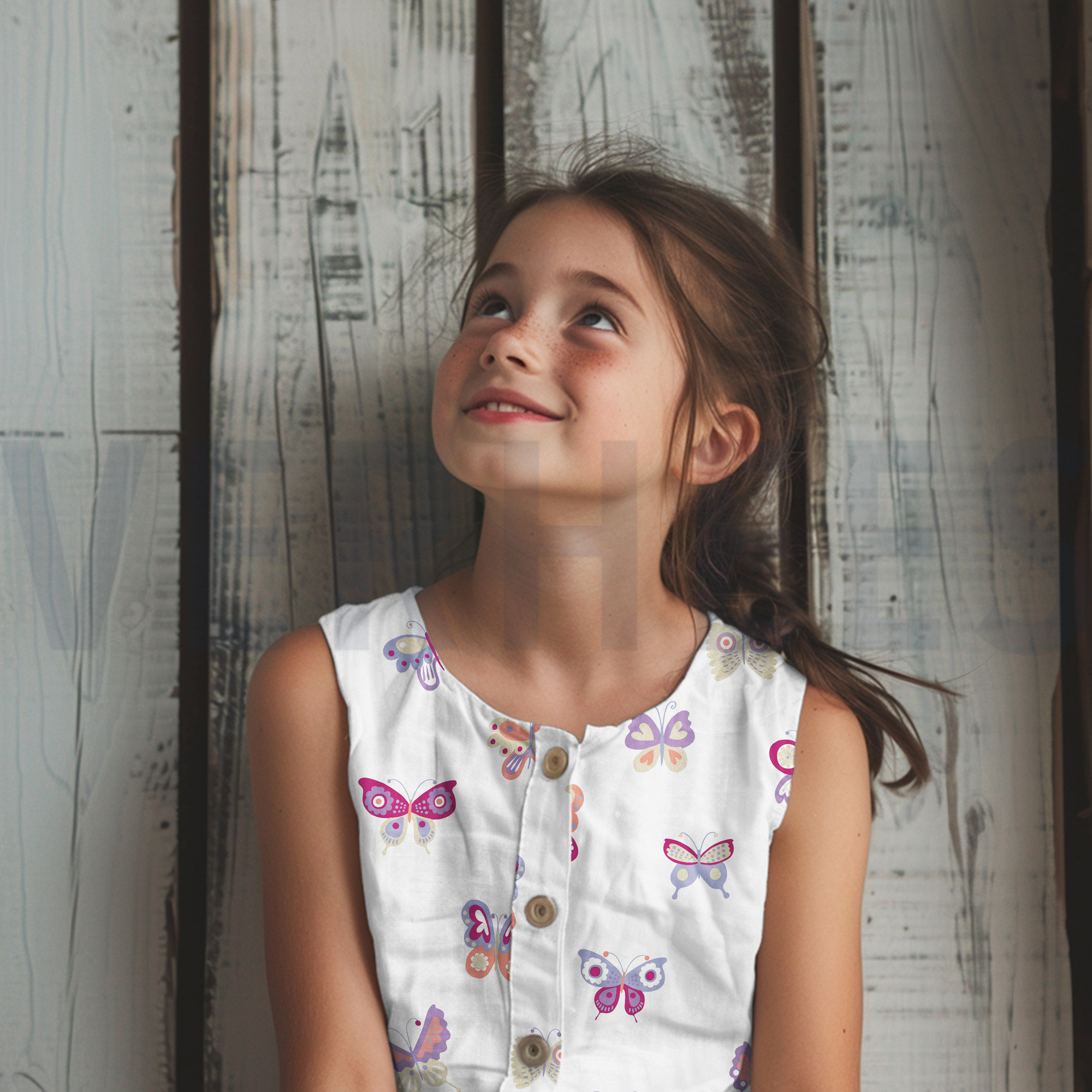 POPELINE DE COTON PAILLETTES PAPILLONS BLEU COBALT (high resolution) #7