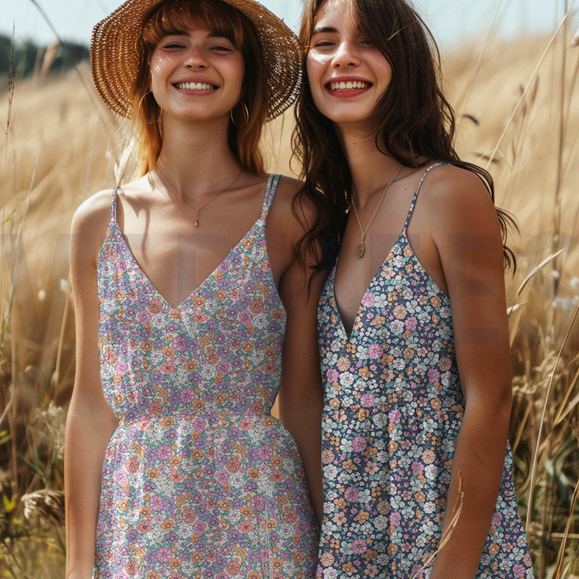 KATOENEN POPLIN GOTS BLOEMEN MARINEBLAUW (high resolution) #7