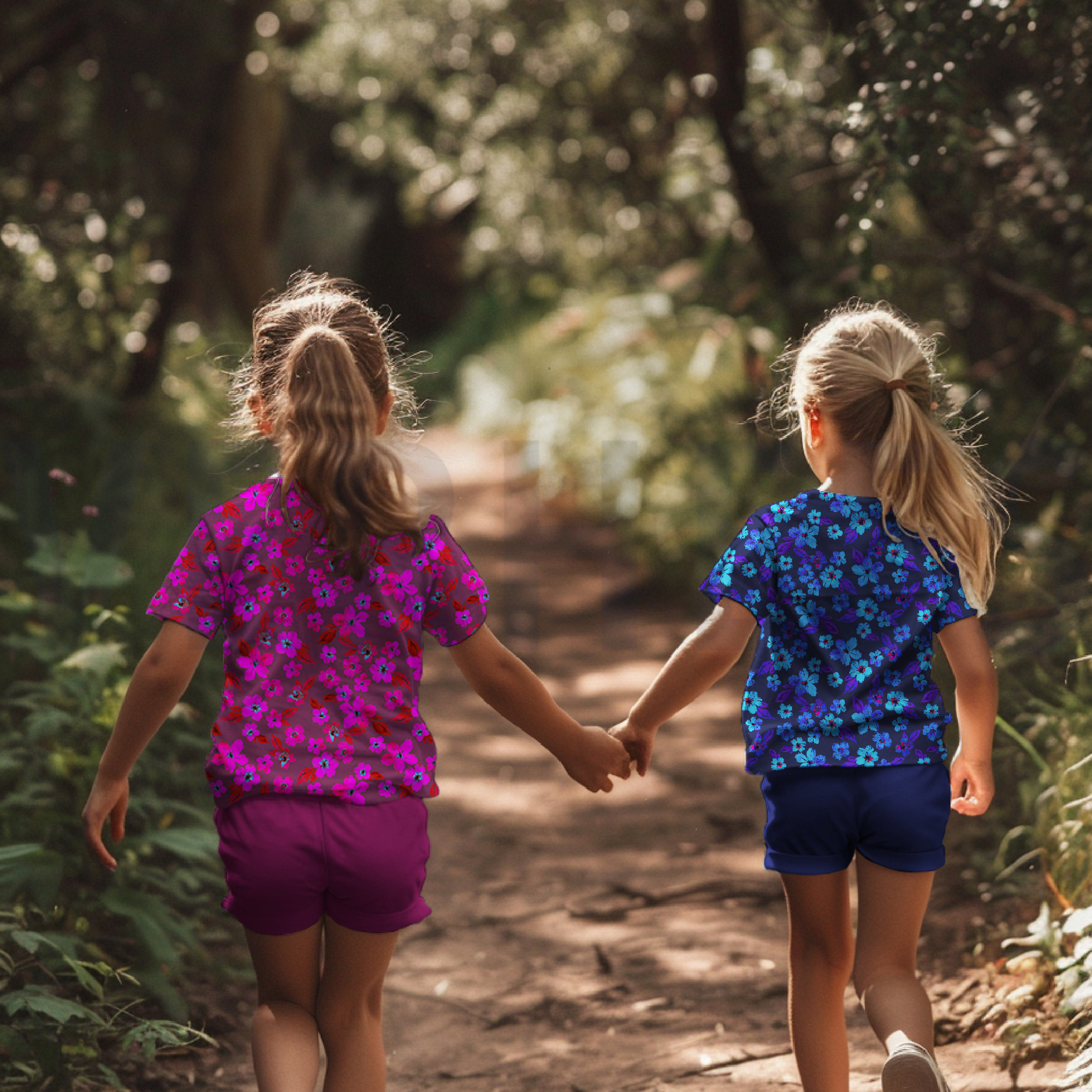 JERSEY DIGITAL FLOWERS PINK/RED (high resolution) #7