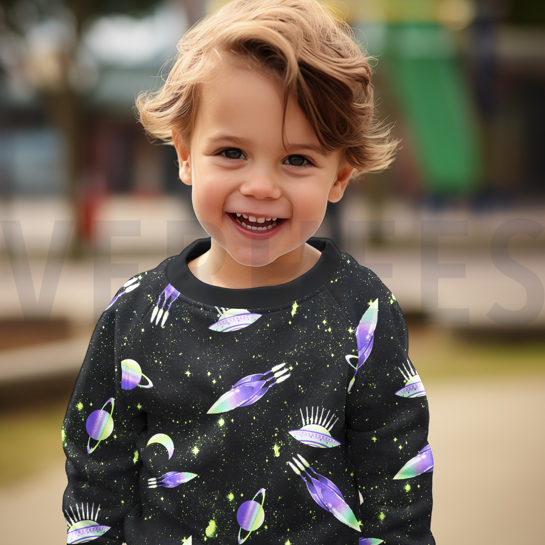 FRENCH TERRY DIGITAL ESPACE NOIR #7