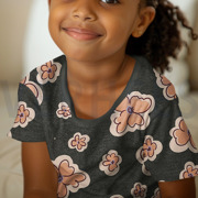 JERSEY MELANGE BLOEMEN ANTHRACIET GEMÊLEERD (thumbnail) #7