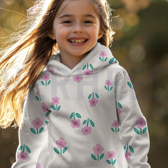 FRENCH TERRY BLOEMEN LAVENDEL #7