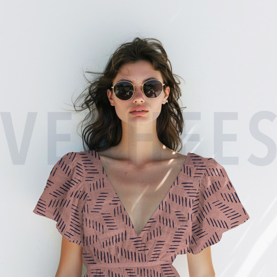 DOUBLE GAUZE ABSTRACT NILEGROEN #7