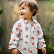 DOUBLE GAUZE GOTS CRABS LIGHT BLUE (thumbnail) #7