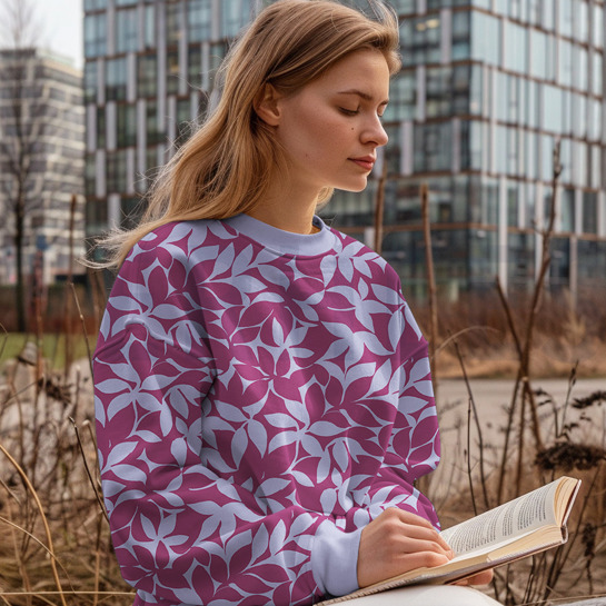 SOFT SWEAT LEAVES PINK/RED #7