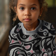 SWEAT MELANGE GLITTER RETRO BLOEMEN LICHTGRIJS GEMÊLEERD (thumbnail) #7