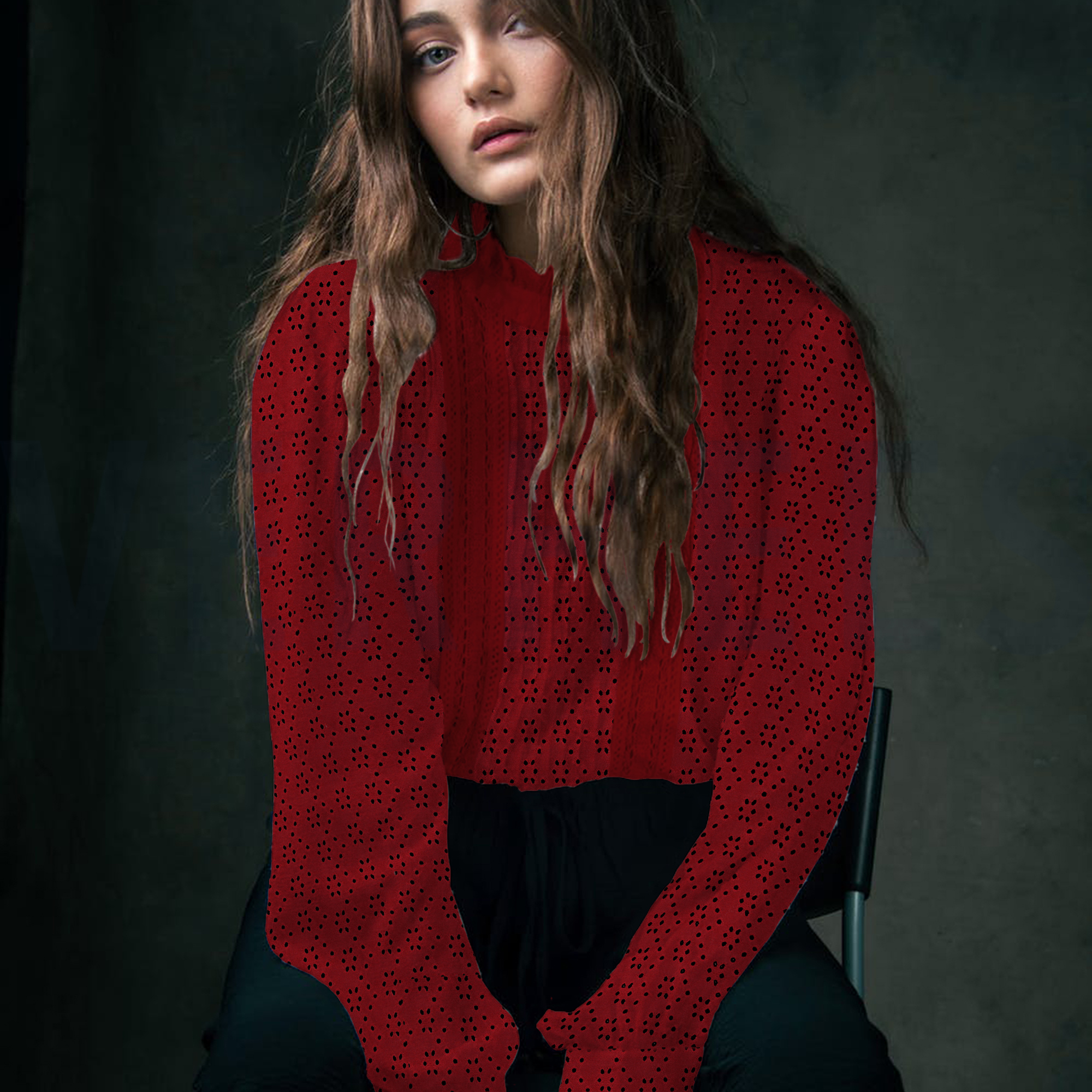 EYELET STRETCH SCHWARZ (high resolution) #7