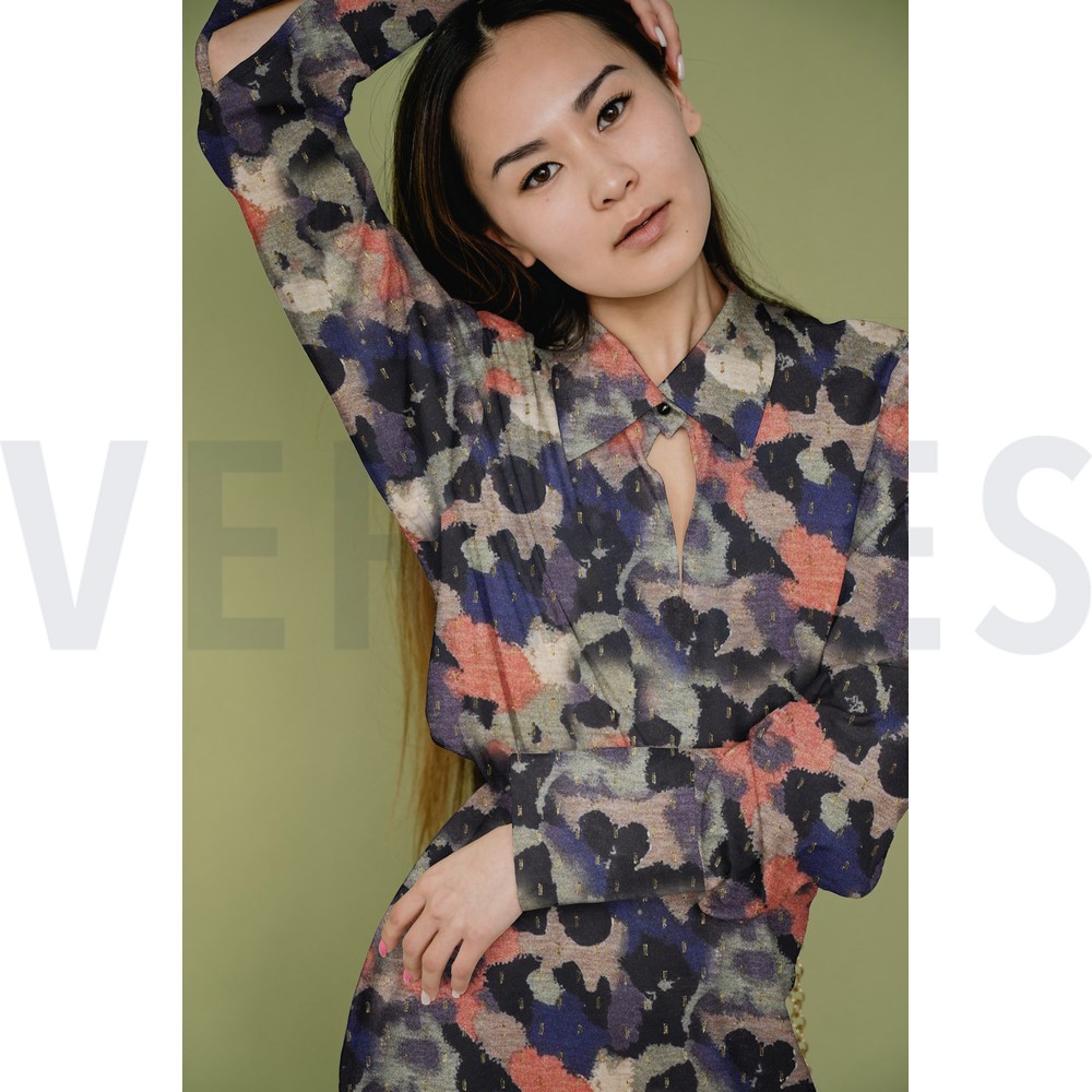 VISCOSE LUREX DIGITAL ABSTRACT PICKLE #7