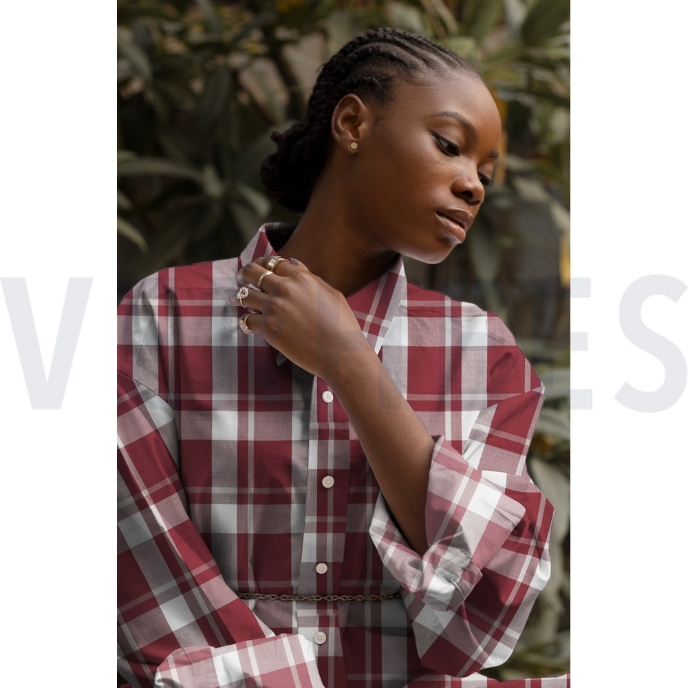 VISCOSE GARENGEVERFD RUITEN BESSEN #7