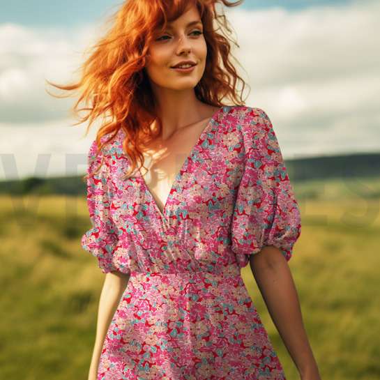 VISCOSE RADIANCE DIGITAAL BLOEMEN PAARS #7