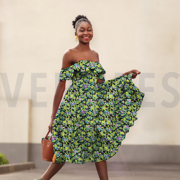 VISCOSE RADIANCE DIGITAAL BLOEMEN GROEN (thumbnail) #7