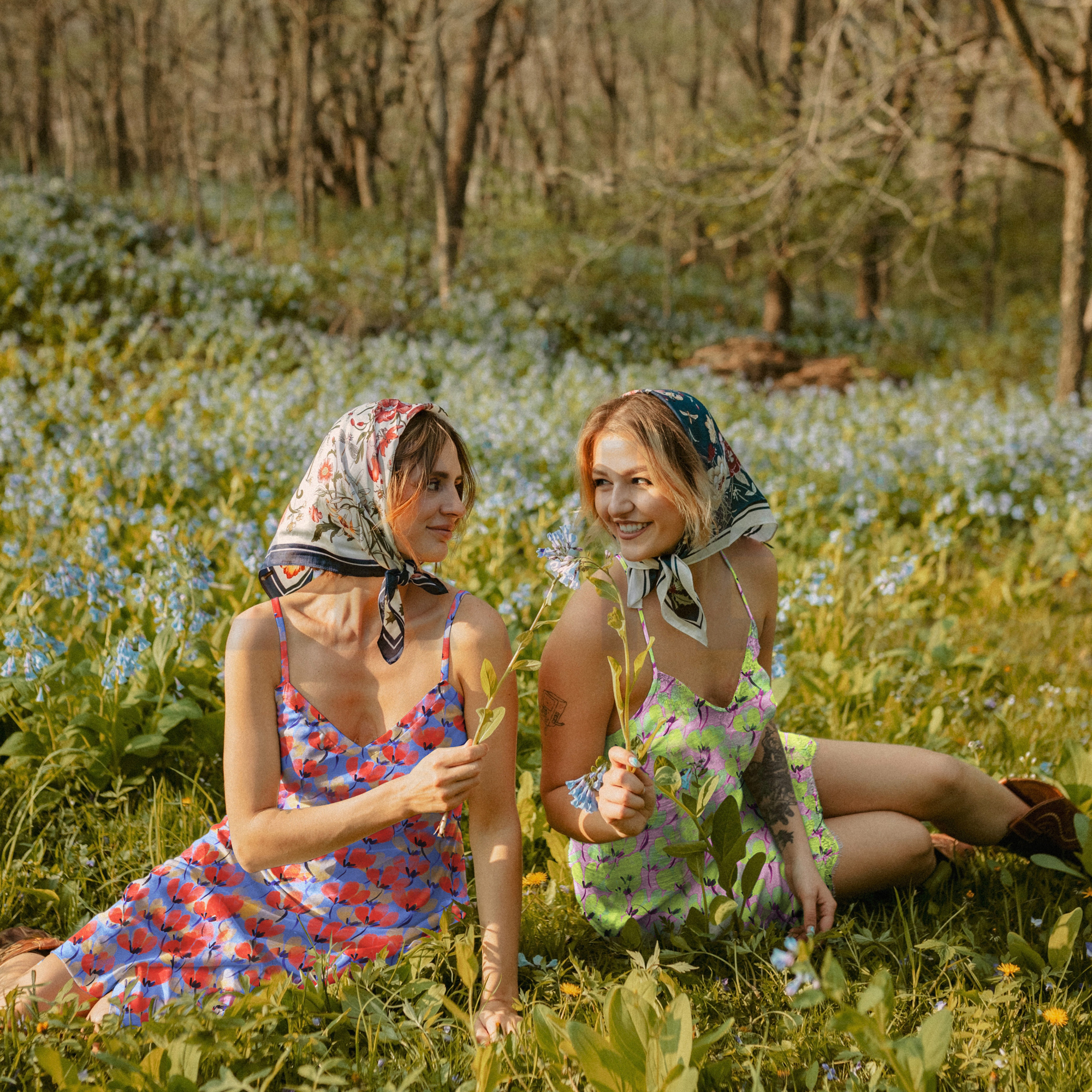 VISCOSE RADIANCE DIGITAAL BLOEMEN BLAUW (high resolution) #7