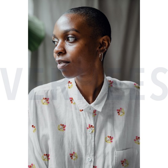 DOUBLE GAUZE EMBROIDERY FLOWERS WHITE #7