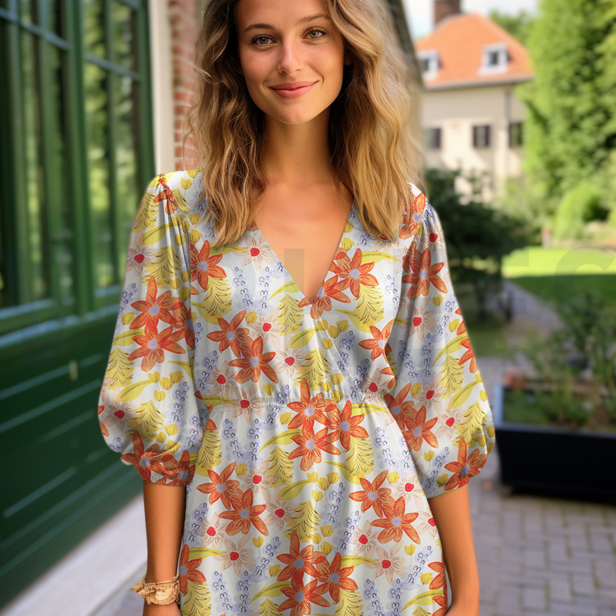 VISCOSE RADIANCE DIGITAL FLOWERS OFFWHITE (high resolution) #7