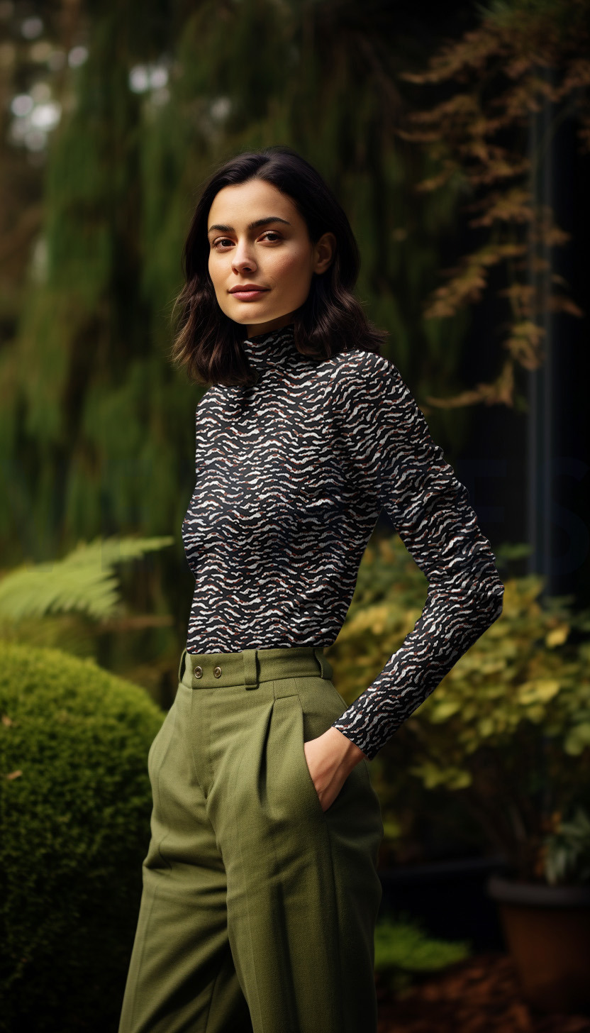VISCOSE JERSEY DIGITAAL DIERENHUID ZWART #7