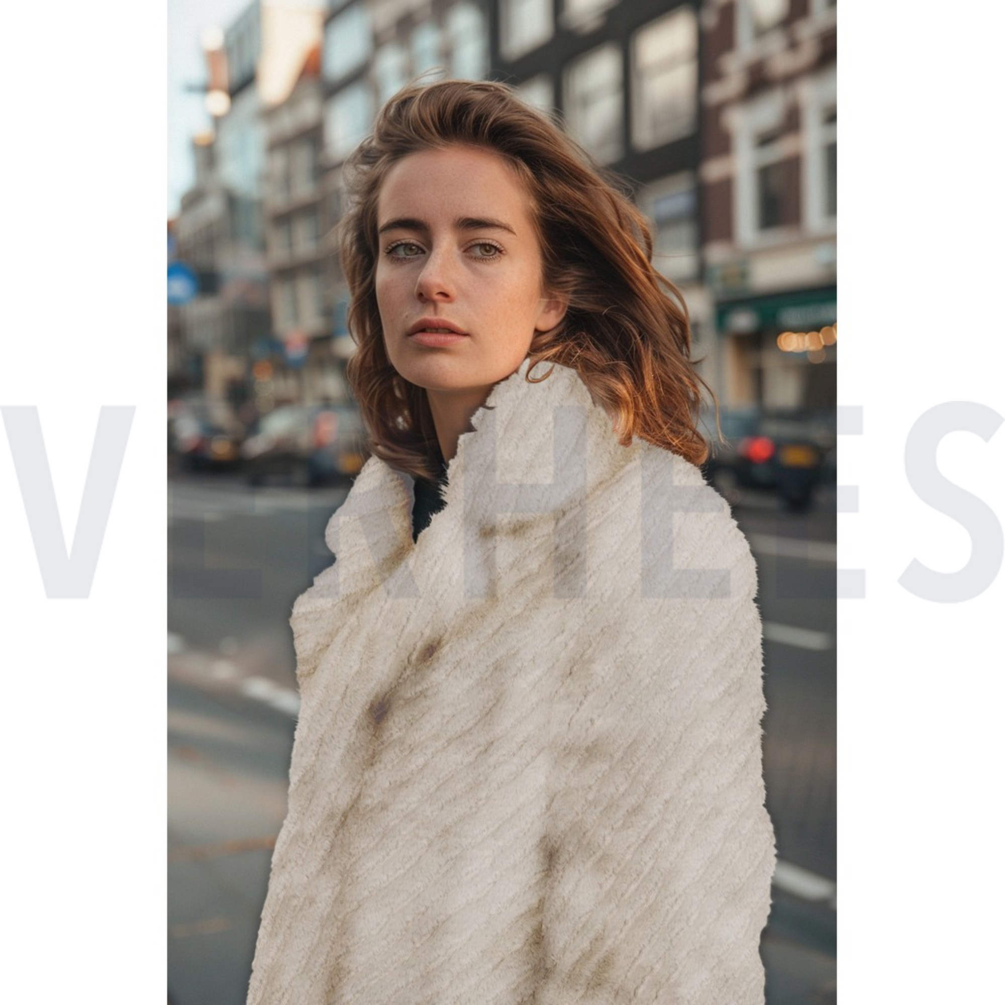 FAUX FUR STRIPES BEIGE (high resolution) #7