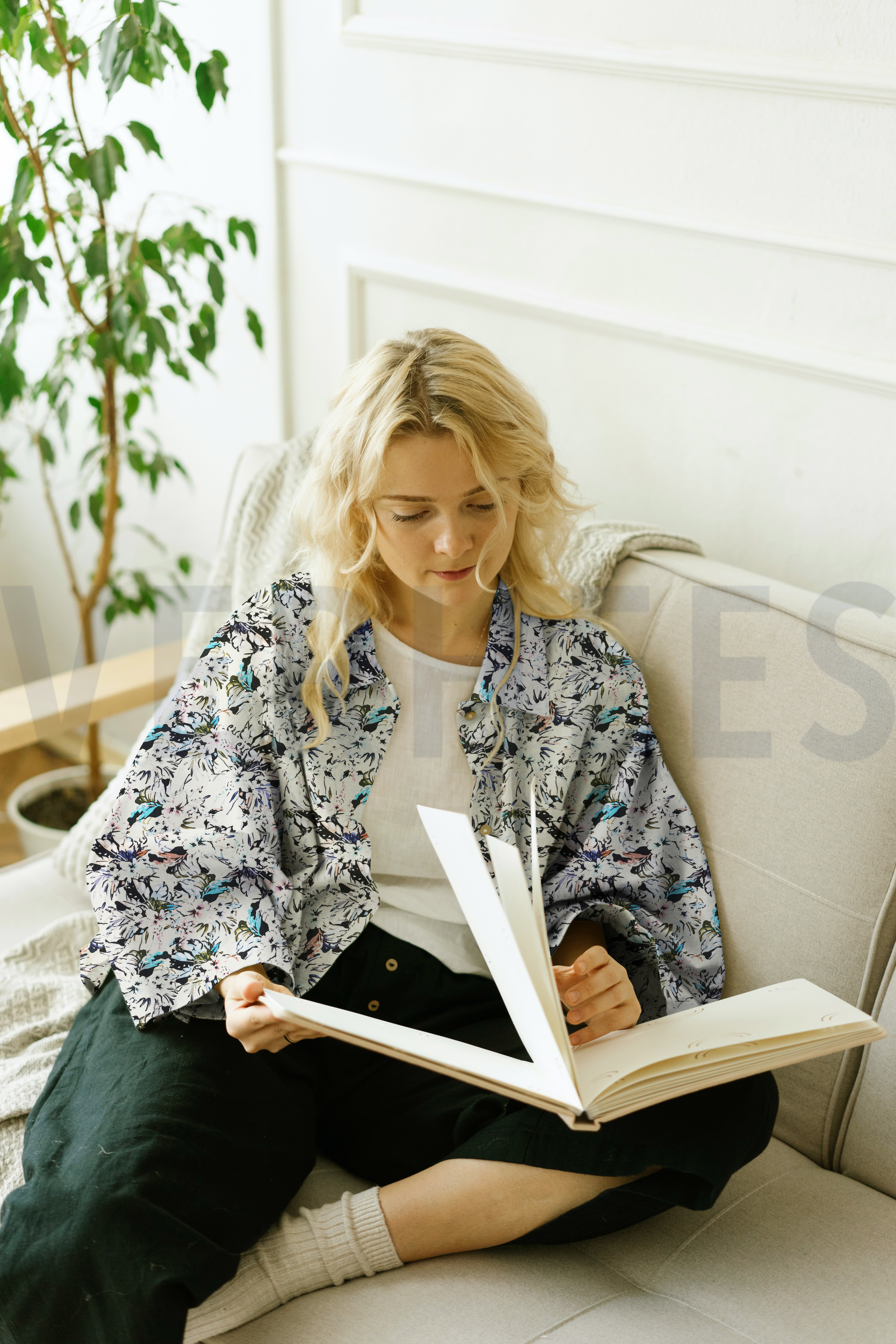 VISCOSE RADIANCE DIGITAAL BLOEMEN ECRU #7