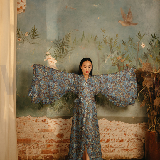 VISKOSE RADIANCE PAISLEY ALTGRÜN #7