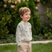 MUSSELIN STICKEREI HUNDE ECRU (thumbnail) #7