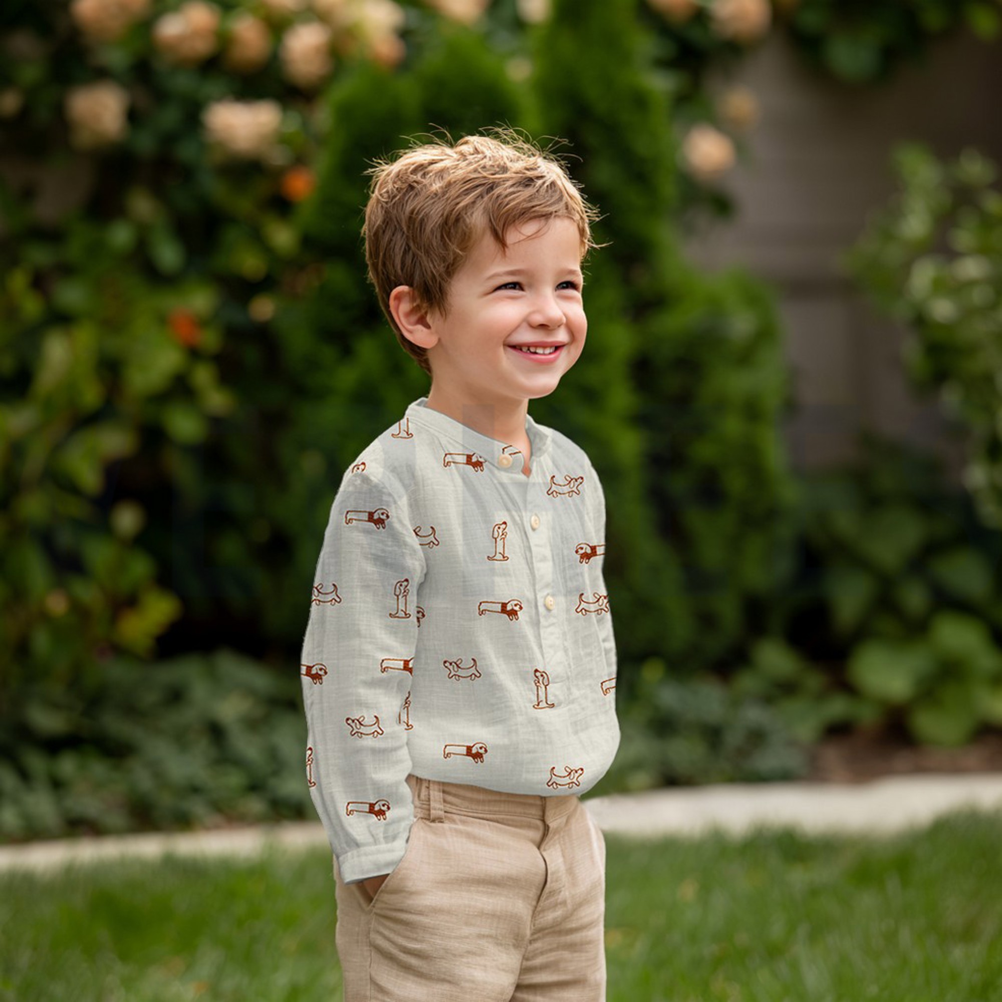 MUSSELIN STICKEREI HUNDE ECRU (high resolution) #7