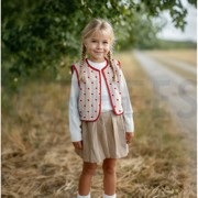 MUSSELIN GESTEPPT HERZEN NATUR (thumbnail) #7